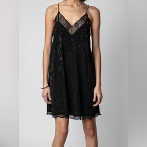 Black spaghetti strap slip dress